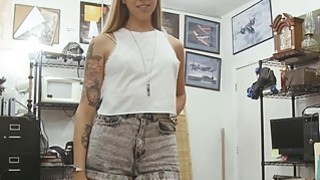 A sexy blonde chick got 800 dollars for her jewelries, bike and banging body Thumbnail